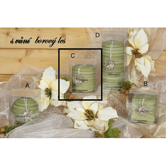 Lima Wellness Present Kiefernwald Aroma Kerze grün Zylinder 70 x 80 mm 1 Stück