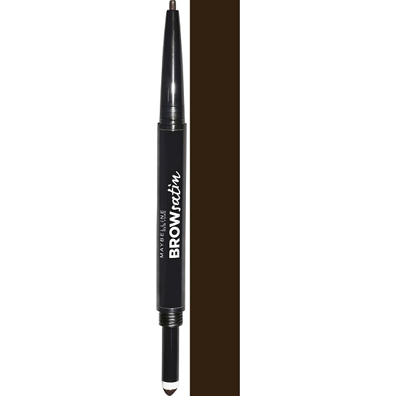 Maybelline Brow Satin Smoothing 2in1 Bleistift und Augenbrauenschatten 04 Dunkelbraun 0,71 g