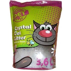 Silica Happy Cool Pet Meadow Fresh Hoch saugfähiger ökologischer Silikonstreu mit einem Duft für Katzen 3,6 l
