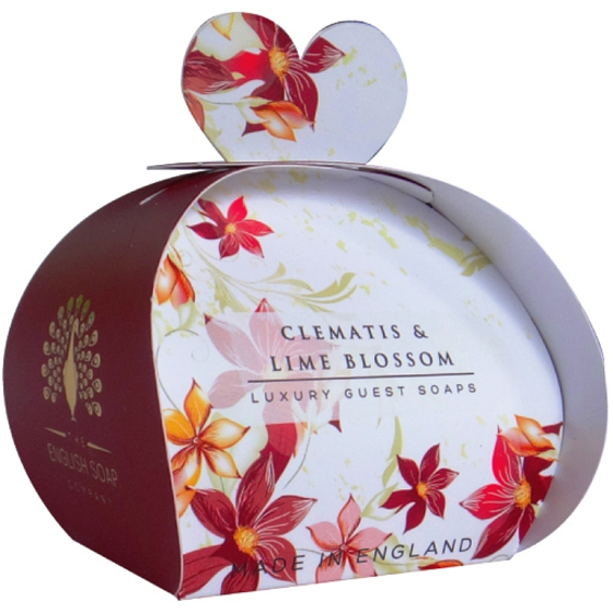 Englische Seife Clematis und Lindenblume natürlich parfümiert parfümiert mit Sheabutter 3 x 20 g