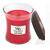 WoodWick Radieschen und Rhabarber - Duftkerze mit Radieschen und Rhabarber mit Holzdocht und Deckelglas groß 609,5 g