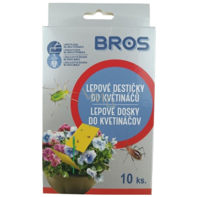 Bros Klebeteller für Töpfe, zieht Schädlinge an Pflanzen an und fängt sie auf 10 Stück + 5 Griffe