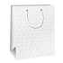 Ditipo Geschenk Papiertüte 18 x 10 x 22,7 cm weiß grau Ornamente