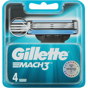 Gillette Mach3, Ersatzklingen, Verpackung mit 4 Stück