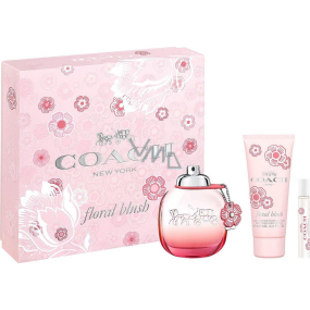 Coach Floral Blush parfümiertes Wasser für Frauen 90 ml + parfümiertes Wasser 7,5 ml + Körperlotion 100 ml, Geschenkset