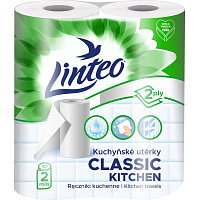 Linteo Classic 2-lagige Küchentücher, 2× 9,3 m, 2 Rollen