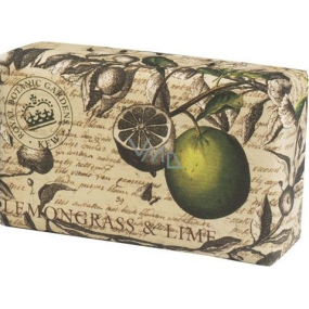 English Soap Lemongrass & Lime - Lemongrass & Lime natürliche parfümierte Toilettenseife mit Sheabutter 240 g