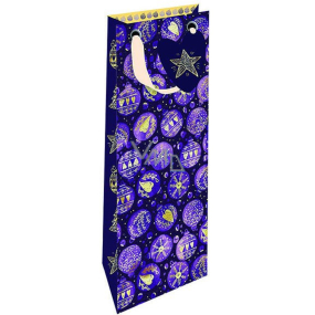 Nekupto Geschenk Papiertüte für Flasche 33 x 10 x 9 cm Weihnachtsflaschen lila