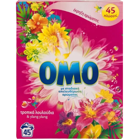 Omo Tropical Lily & Ylang Ylang Universal Waschpulver 45 Dosen 2,745 kg