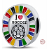 Charme Sterling Silber 925 Europameisterschaft Fußball, Perle auf Armband Sport