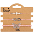 Albi Unendlichkeit, Schmetterling rosa Armbänder, verstellbare Größe, Set 3 Stück
