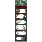 Nekupto Vánoční samolepky na dárky Svíčky, dárky 6 kusů