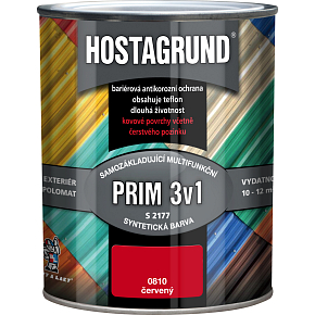 Hostagrund Prim 3v1 S2177 Grund- und Deckfarbe für Metall, 0810 rot, 600 ml