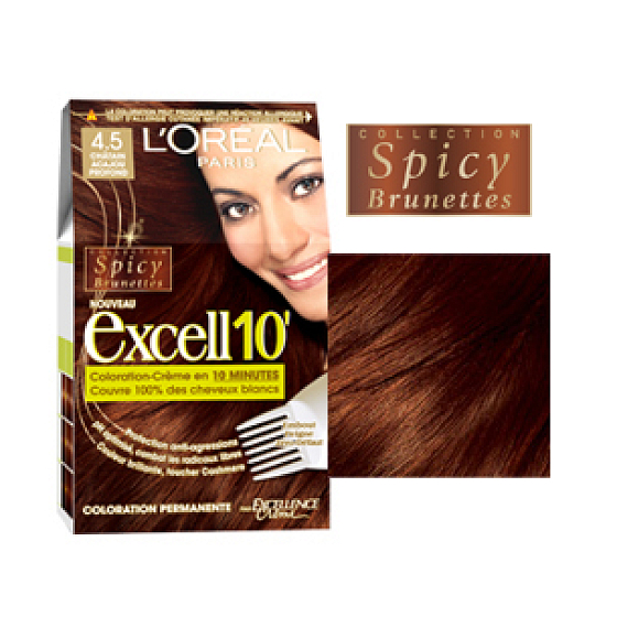 Loreal Excell 10 Haarfarbe 4,5 kastanienbraun
