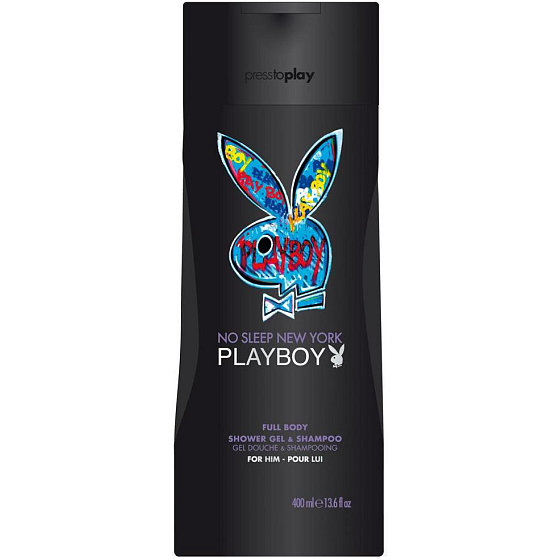 Playboy No Sleep New York 2in1 Duschgel und Shampoo für Männer 400 ml