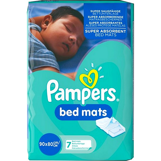 Pampers Bed Mats Matratzenschutzpolster 90 x 80 cm 7 Stück
