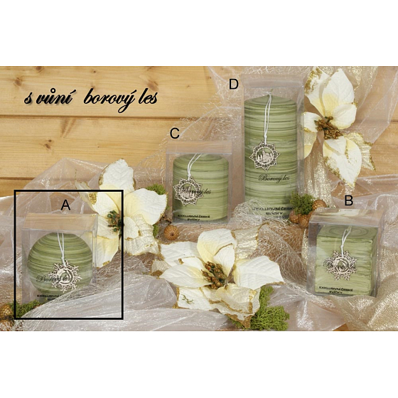 Lima Wellness Present Kiefernwald Aroma Kerze grüne Kugel 80 mm 1 Stück