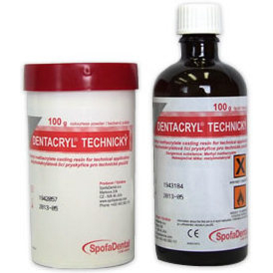 Spofa Dental Dentacryl technisches Pulver 100 g + Flüssigkeit 100 g