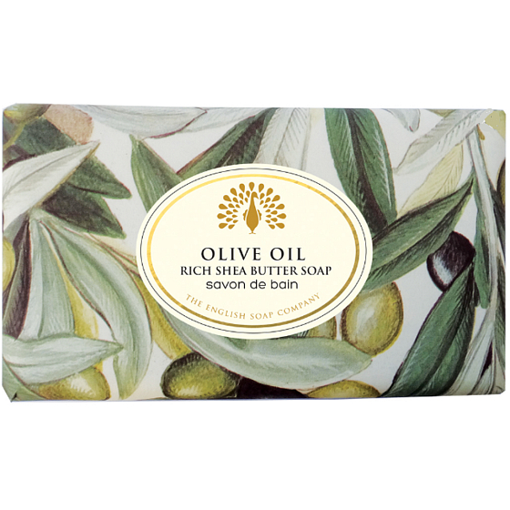 Englische Seife Olivenöl natürliche parfümierte Seife mit Sheabutter 190 g