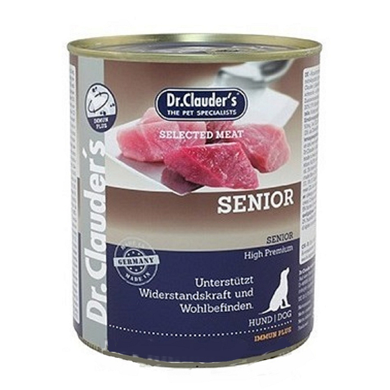 DR. Clauders Senior Fleischauswahl komplettes Super-Premium-Vollwertfutter für ältere Hunde oder Erwachsene mit Übergewicht und geringem Energieverbrauch von 800 g