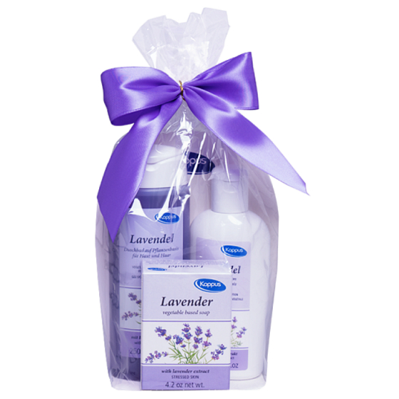 Lavendel Kappus 2in1 Duschkörpershampoo 250 ml + Körperlotion 250 ml + feste Seife 125 g, Kosmetikset