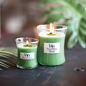 WoodWick Palmblatt - Palmblatt-Duftkerze mit Holzdocht und Glasdeckel klein 85 g