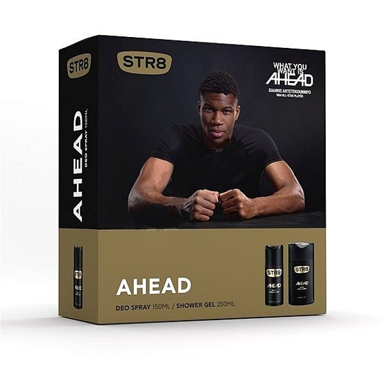 Str8 Ahead Deodorant Spray für Männer 150 ml + Duschgel 250 ml, Kosmetikset