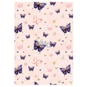 Ditipo Geschenkpapier 70 x 200 cm Pink, mit Fliege