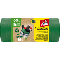 Fino Green Life recyklované PE pytle na odpad, 27 µ, 60 × 66 cm, 60 l, 18 ks