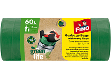 Fino Green Life recyklované PE pytle na odpad, 27 µ, 60 × 66 cm, 60 l, 18 ks