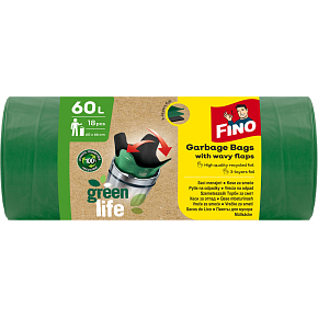 Fino Green Life recyklované PE pytle na odpad, 27 µ, 60 × 66 cm, 60 l, 18 ks