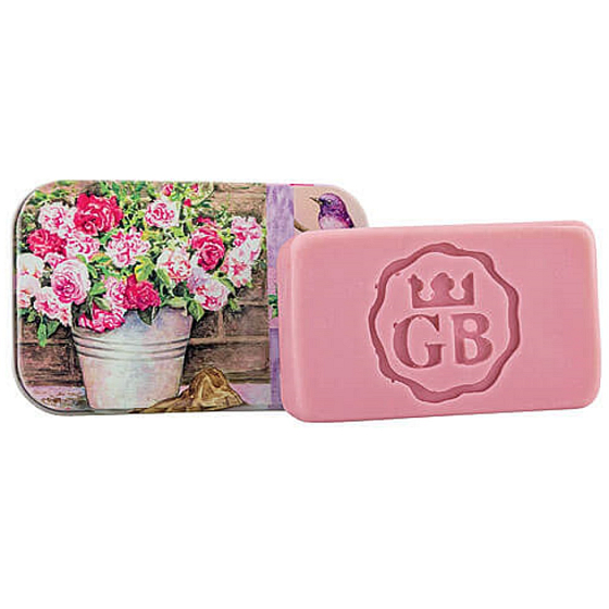 Bohemia Gifts Roses handgemachte Toilettenseife mit Glycerin in einer Blechdose 80 g