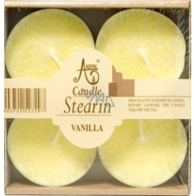 Adpal Stearin Maxi Vanilla - Vanille Duft-Teelichter 4 Stück