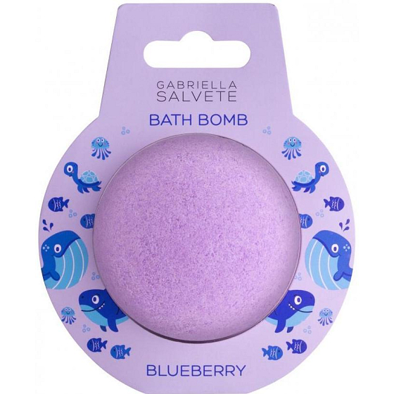 Gabriella Salvete Blueberry funkelnde Badebombe mit dem Geruch von Blaubeeren für Kinder 100 g