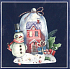 Nekupto Weihnachtsgeschenkkarten Schneemann 6,5 x 6,5 cm 6 Stück