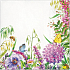 Papierservietten 3 Lagen 33 x 33 cm 20 Stück Lila Blumen, Schmetterlinge und Bienen