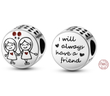 Sterling Silber 925 Familie Freundschaft - Schwestern, Perle für Armband Familie
