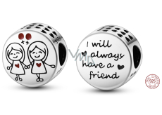 Sterling Silber 925 Familie Freundschaft - Schwestern, Perle für Armband Familie