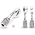Charme Sterling Silber 925 Flasche Champagner - Zeit der Feier, Jahrestag Armband Anhänger