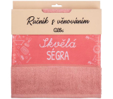 Albi Geschenk-Handtuch - Große Schwester rosa 50 x 90 cm