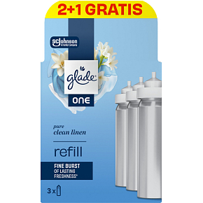 Glade ONE Nachfüllpackungen für Lufterfrischer Pure Clean Linen 3×10 ml, 30 ml