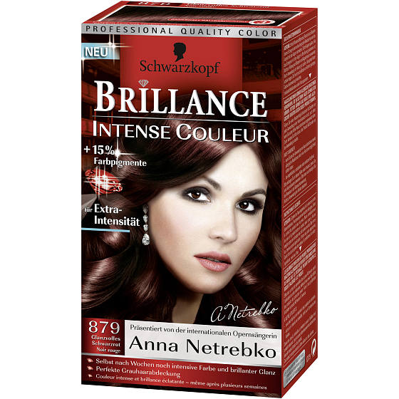 Schwarzkopf Brillance Color Creme Haarfarbe 879 schwarz rot 50 ml
