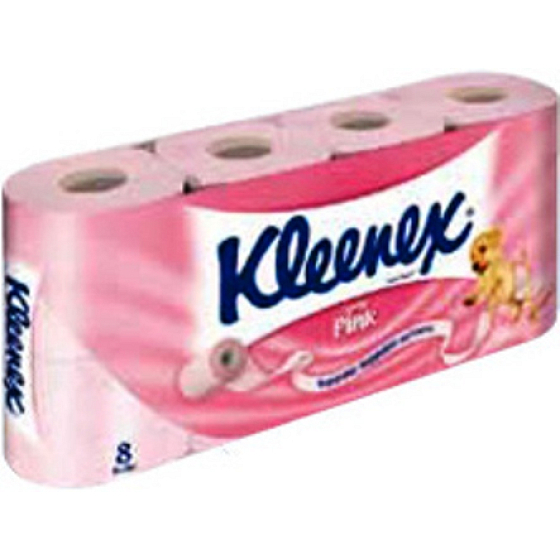 Kleenex Pink Toilettenpapier 2-lagig 8 Rollen rosa 180 Schnipsel