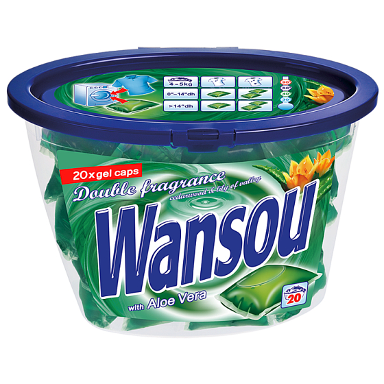 Wansou Double Fragrance Aloe Vera Gelkapseln mit Aloe Vera Extrakten 20 Stück