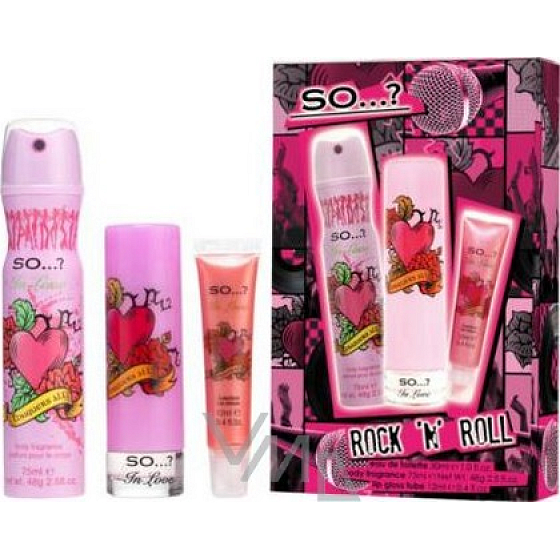 DAMIT…? Love Rocks Eau de Toilette 30 ml + Körperlotion 75 ml + Lipgloss 12 ml, Kosmetikset