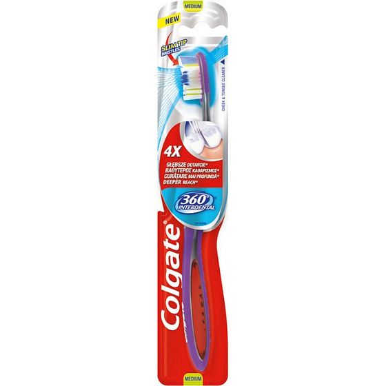 Colgate 360 ° Interdental Medium mittlere Zahnbürste 1 Stück