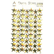 Bogen Holografische Dekorationsaufkleber goldene Sterne 1 Bogen