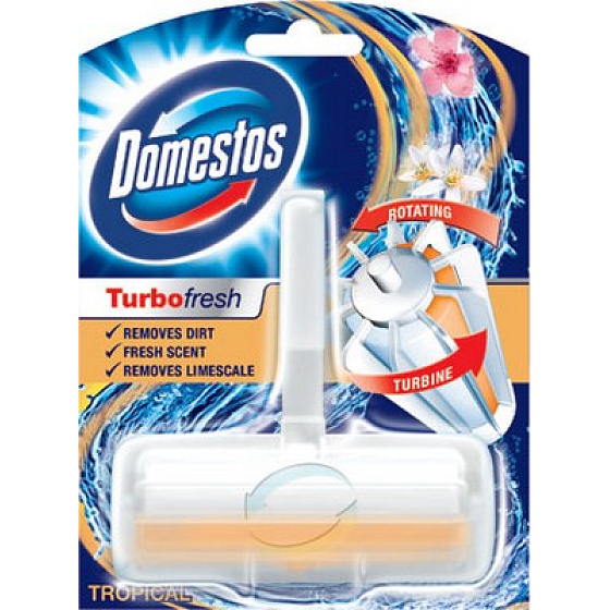 Domestos Turbo Frischer tropischer Toilettenblock rotierend starr 38 g