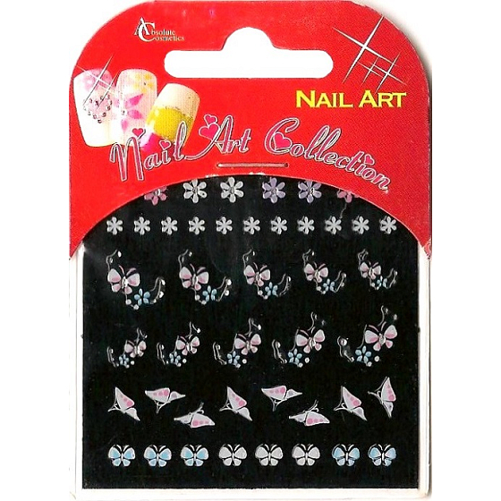 Absolute Cosmetics Nail Art selbstklebende 3D-Nagelaufkleber GS17 1 Blatt