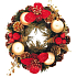 Adventskranz rot glitzernd 28 cm